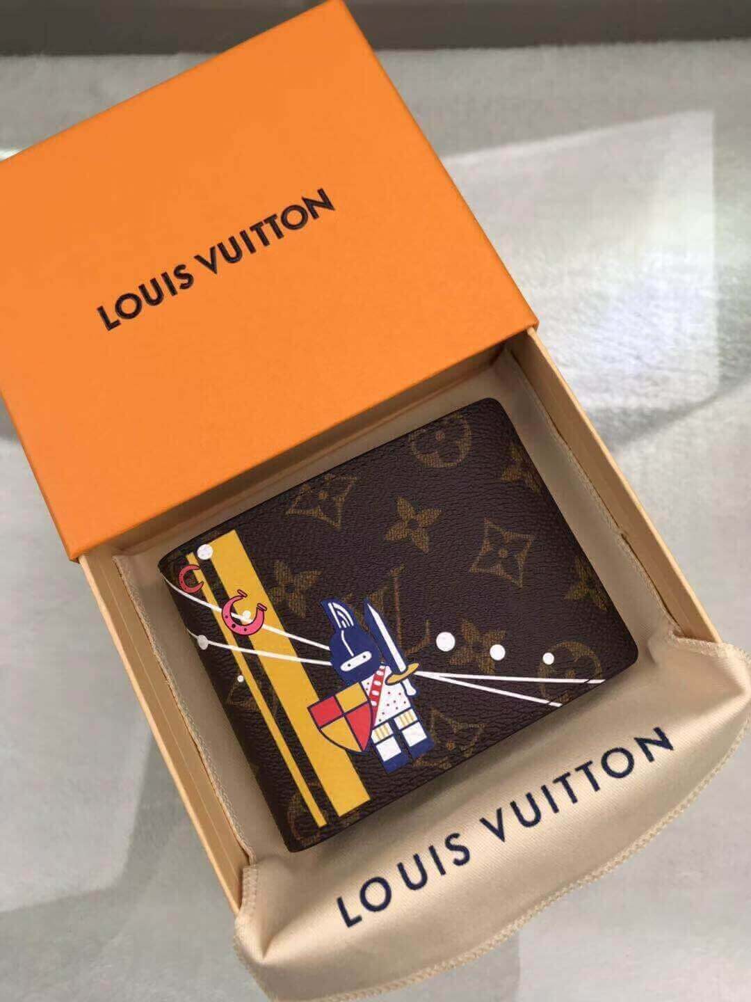 Louis Vuitton LV Monogram Camelot Edition Multiple Wallet M60895 Brown - Image 9