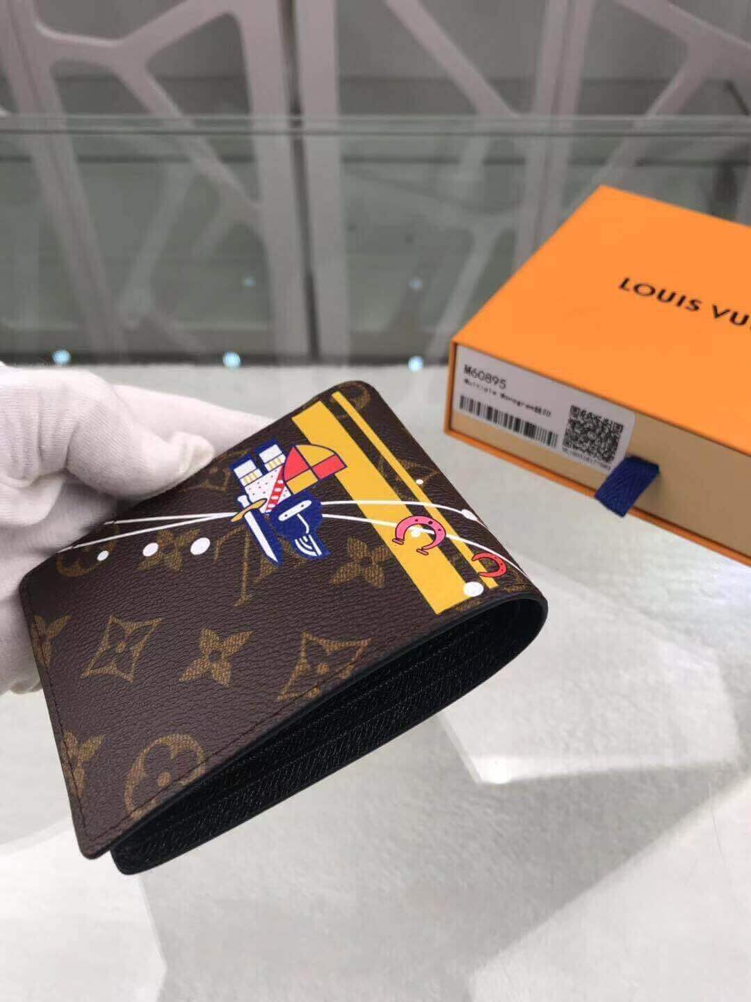 Louis Vuitton LV Monogram Camelot Edition Multiple Wallet M60895 Brown - Image 7