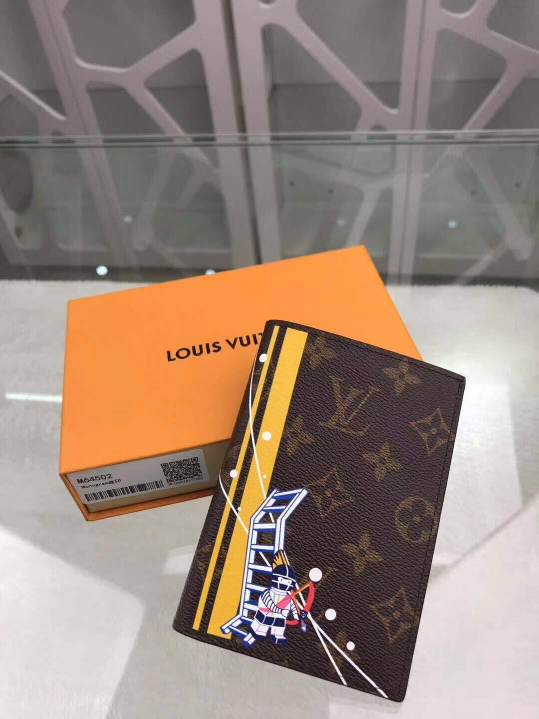 Louis Vuitton LV Monogram Camelot Edition Pocket Organizer Wallet M64502 Brown