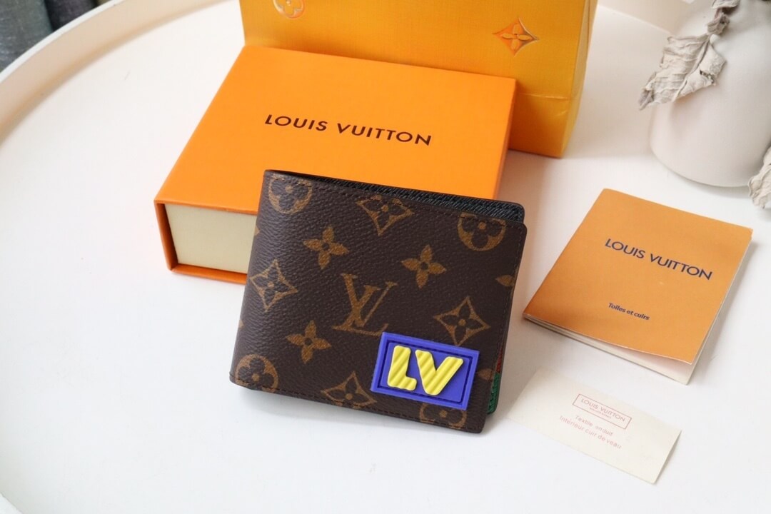 Louis Vuitton LV Monogram Canvas Multiple Wallet M45789 Brown