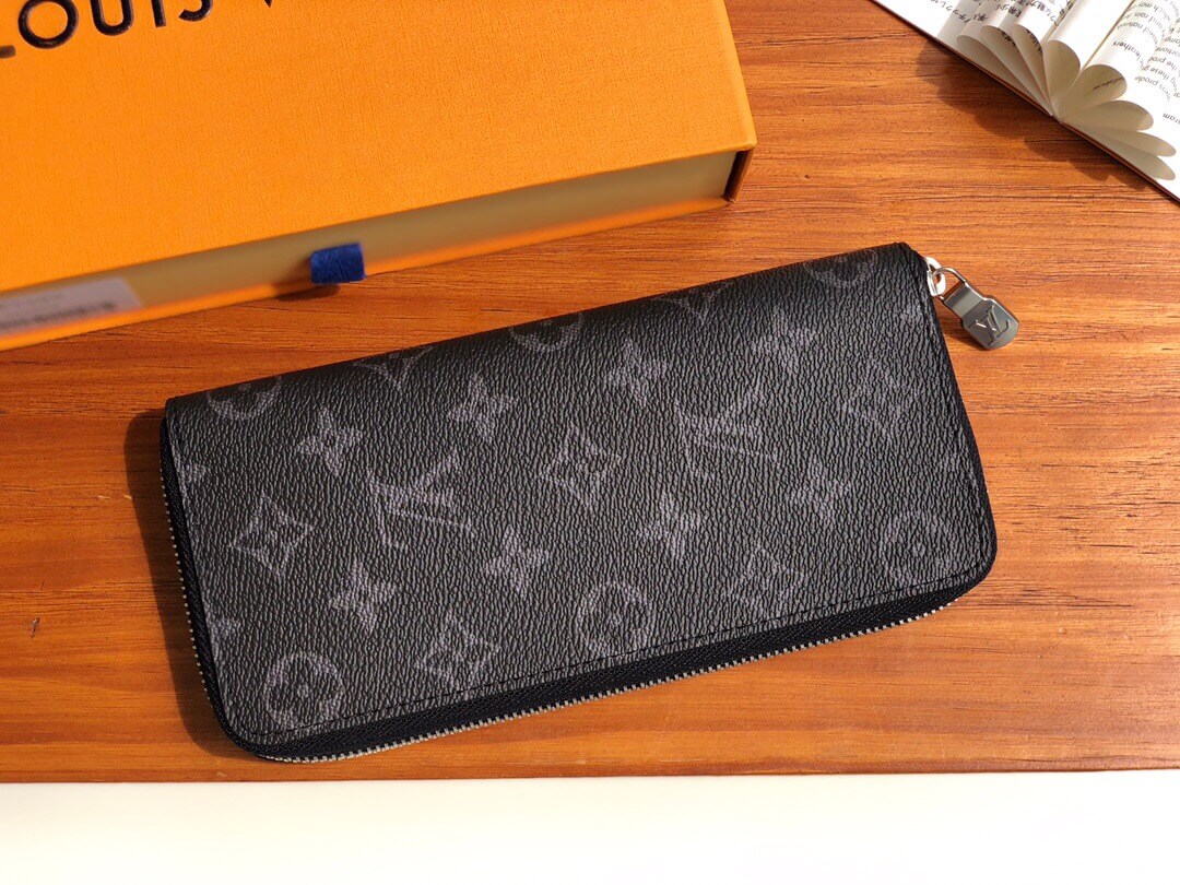 Louis Vuitton LV Monogram Eclipse canvas Taigarama Zippy Vertical Wallet M30446 White M30447 Blue M62295 Black - Image 23