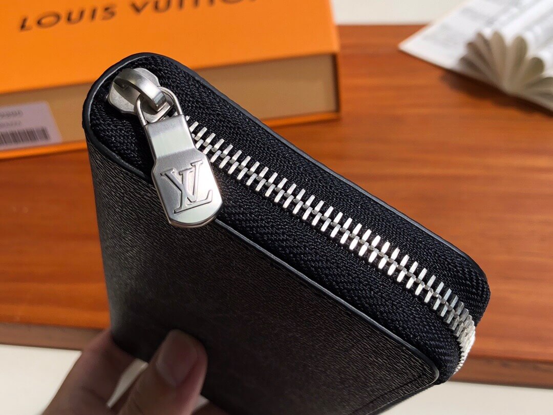 Louis Vuitton LV Monogram Eclipse canvas Taigarama Zippy Vertical Wallet M30446 White M30447 Blue M62295 Black - Image 22