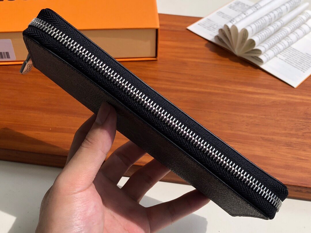 Louis Vuitton LV Monogram Eclipse canvas Taigarama Zippy Vertical Wallet M30446 White M30447 Blue M62295 Black - Image 21