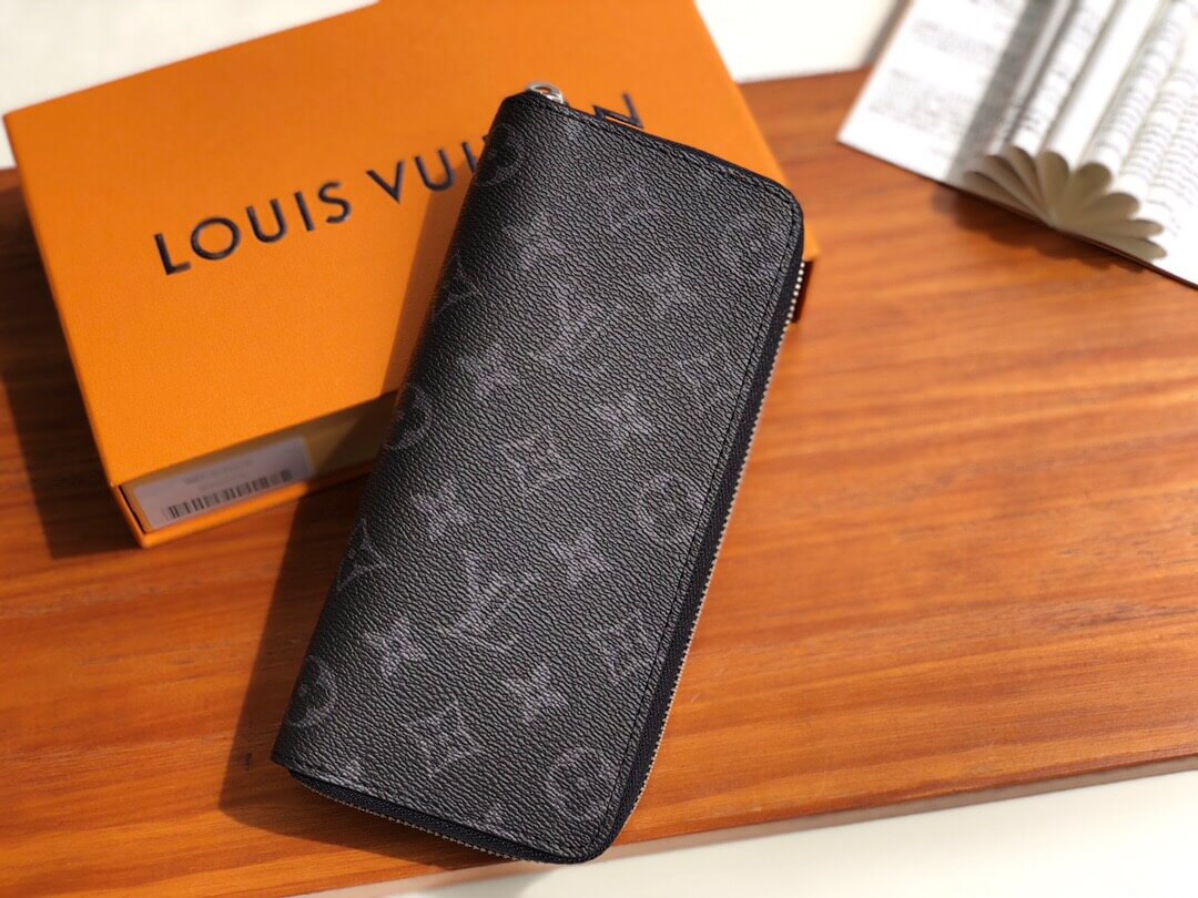 Louis Vuitton LV Monogram Eclipse canvas Taigarama Zippy Vertical Wallet M30446 White M30447 Blue M62295 Black - Image 18
