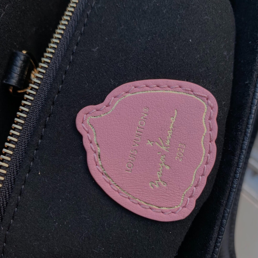 Louis Vuitton Monogram Empreinte LV x YK OnTheGo MM Handbag M46416 Black Flower - White Cream Flower - Image 4