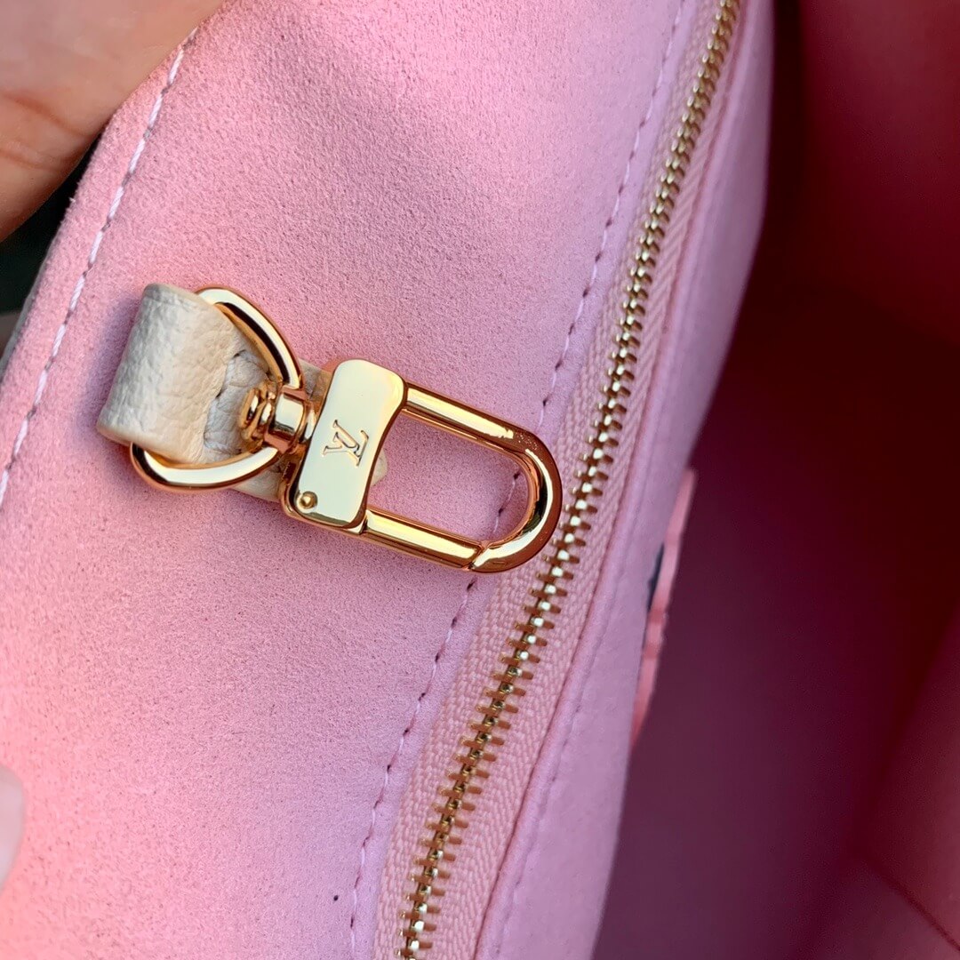 Louis Vuitton Monogram Empreinte LV x YK OnTheGo MM Handbag M46416 Black Flower - White Cream Flower - Image 14