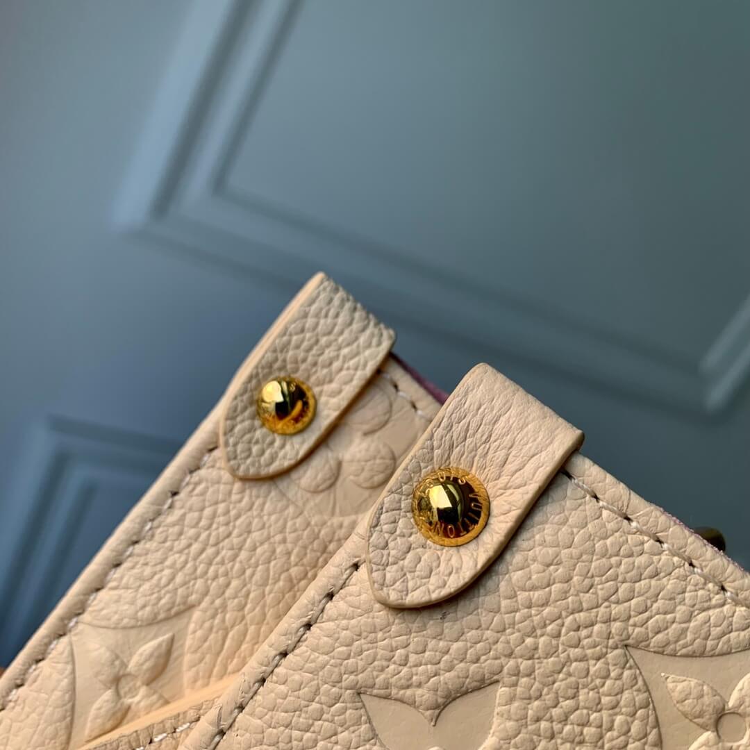 Louis Vuitton Monogram Empreinte LV x YK OnTheGo MM Handbag M46416 Black Flower - White Cream Flower - Image 16