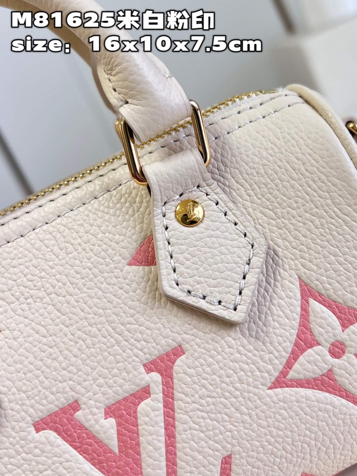 Louis Vuitton LV Monogram Empreinte Nano Speedy M81913 Cream / Rose Trianon - Image 7