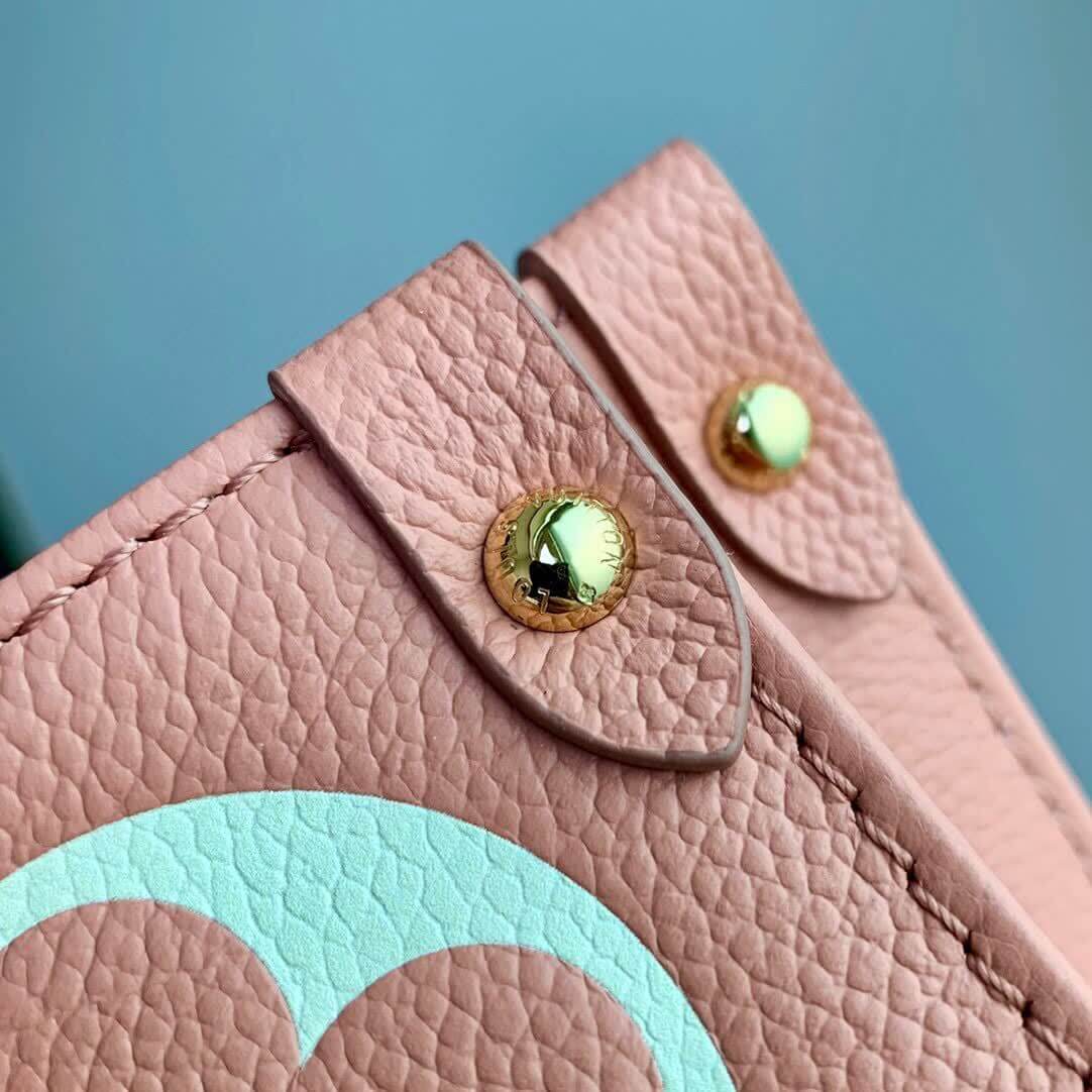 Louis Vuitton LV Monogram Empreinte OnTheGo MM Shoulder Handbag M21575 Cream / Rose Trianon M46286 Trianon Pink / Cream - Image 14