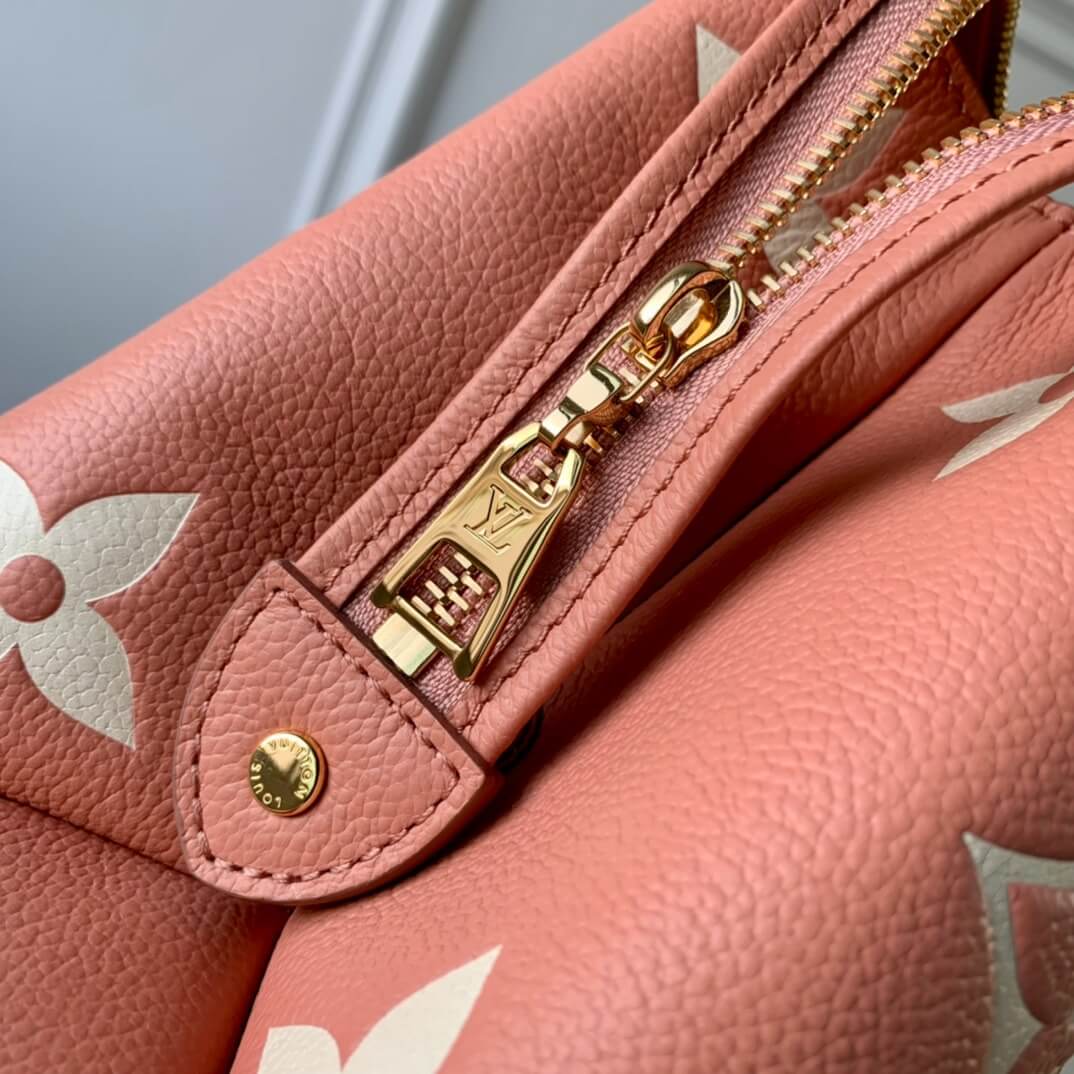 Louis Vuitton LV Monogram Empreinte Petit - Grand Palais Shoulder Handbag M46353 - M45811 Trianon Pink / Cream - Image 6
