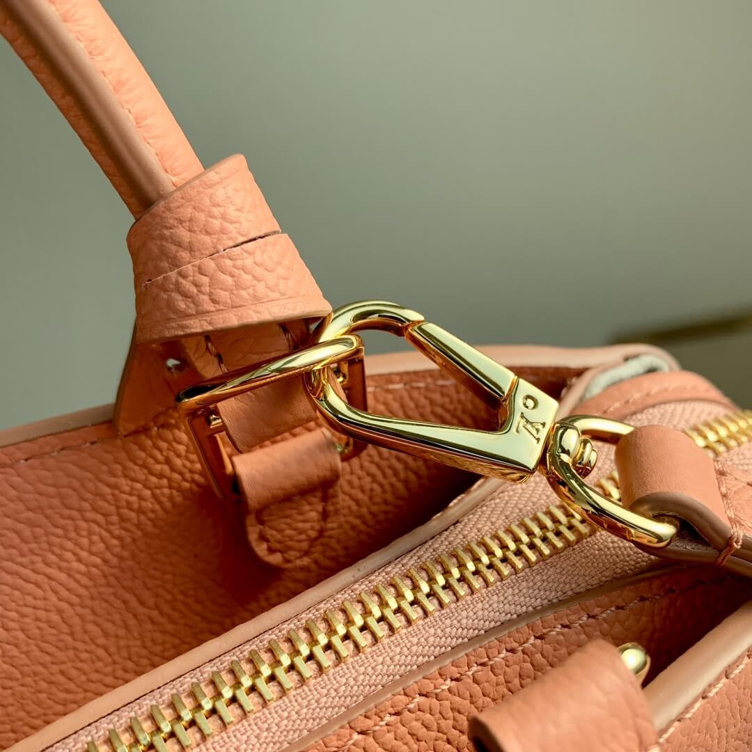 Louis Vuitton LV Monogram Empreinte Petit - Grand Palais Shoulder Handbag M46353 - M45811 Trianon Pink / Cream - Image 7