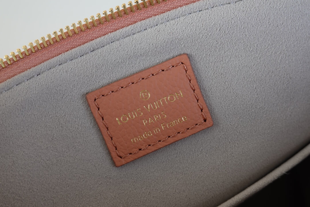 Louis Vuitton LV Monogram Empreinte Petit - Grand Palais Shoulder Handbag M46353 - M45811 Trianon Pink / Cream - Image 14