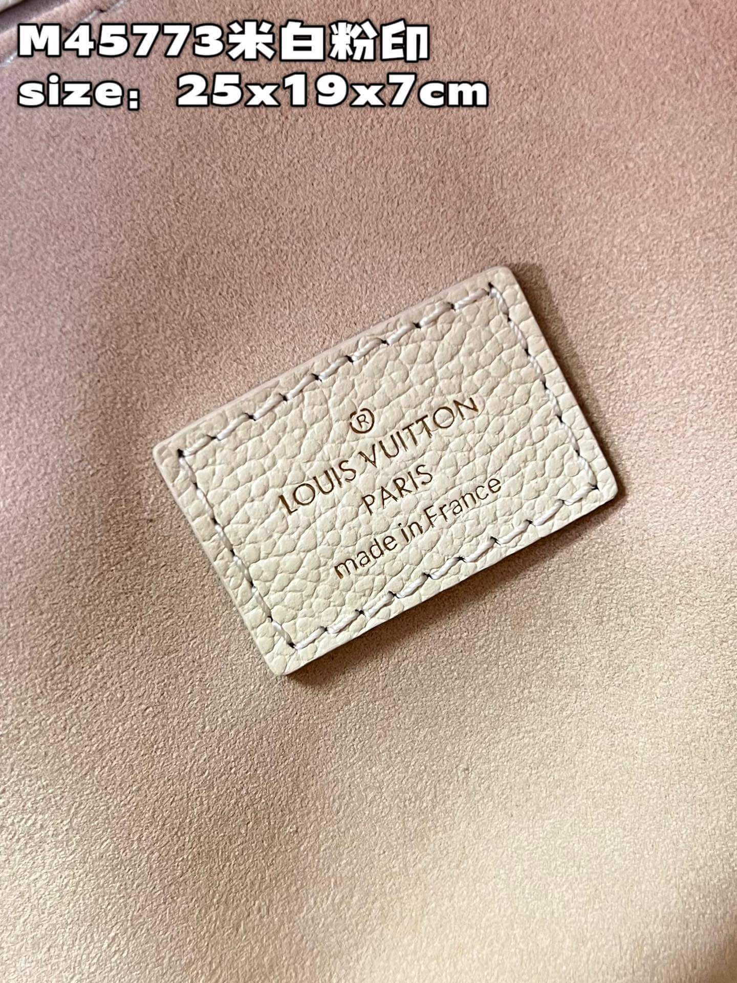 Louis Vuitton LV Monogram Empreinte Pochette Métis Crossbody Handbag M45573 Cream / Rose Trianon M46302 Trianon Pink / Cream - Image 5