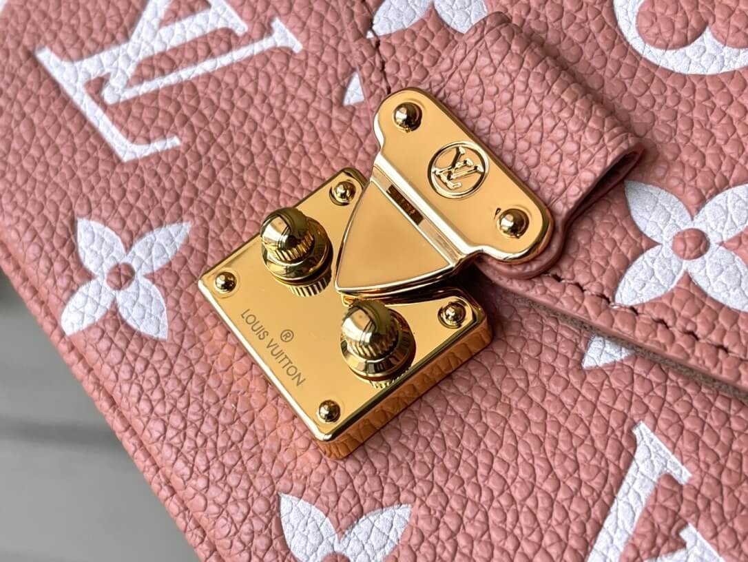 Louis Vuitton LV Monogram Empreinte Pochette Micro Métis M81267 Trianon Pink / Cream - Image 5