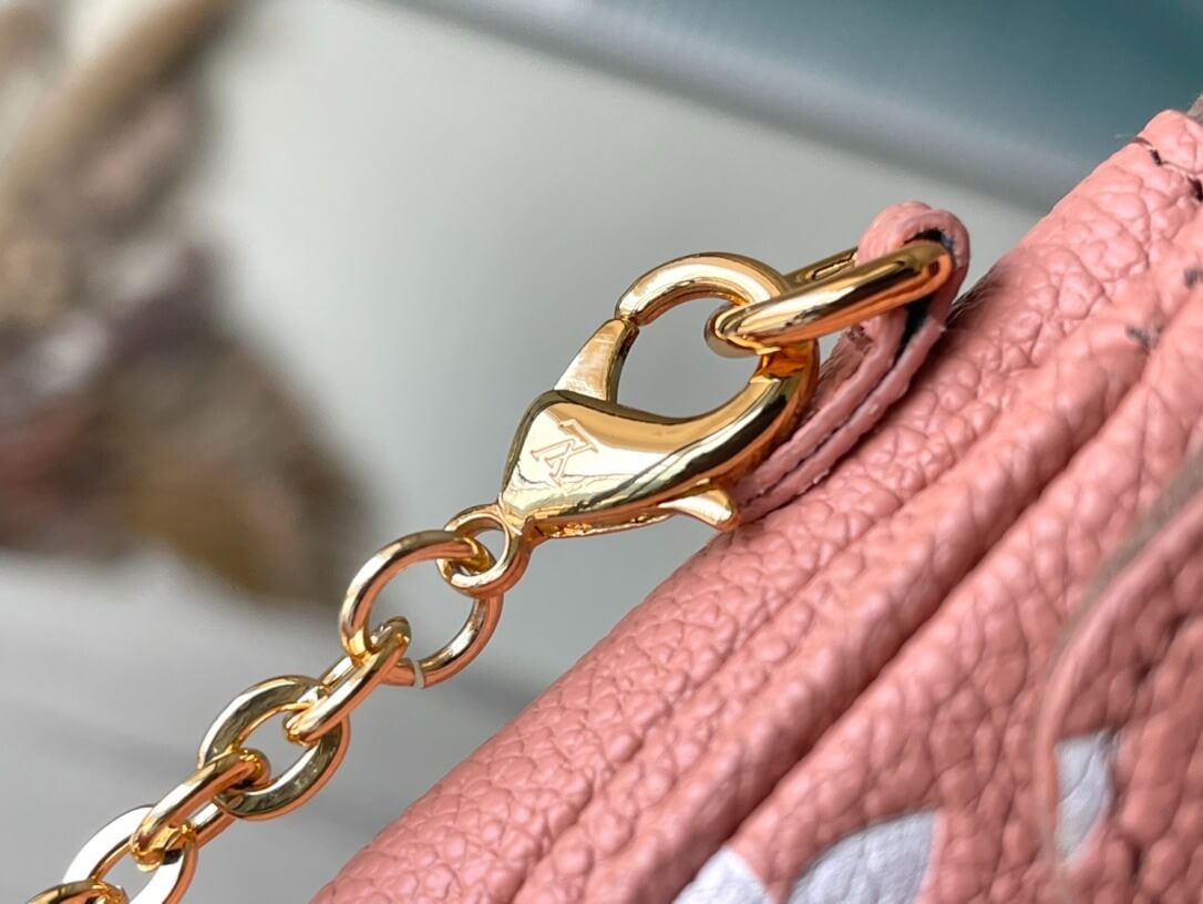 Louis Vuitton LV Monogram Empreinte Pochette Micro Métis M81267 Trianon Pink / Cream - Image 7
