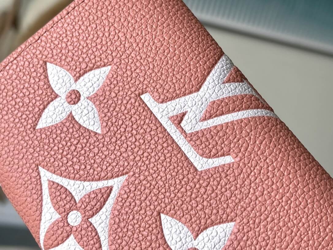 Louis Vuitton LV Monogram Empreinte Portefeuille Victorine Wallet M82062 Cream / Rose Trianon M81644 Trianon Pink / Cream - Image 17