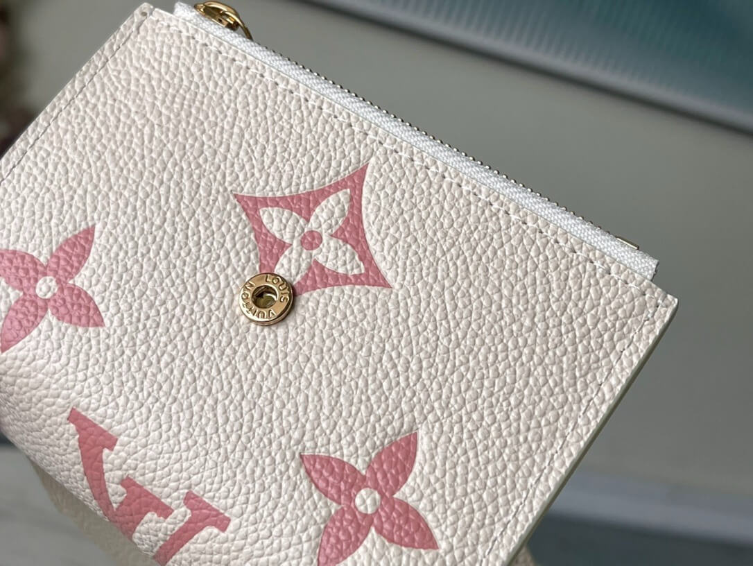 Louis Vuitton LV Monogram Empreinte Portefeuille Victorine Wallet M82062 Cream / Rose Trianon M81644 Trianon Pink / Cream - Image 5