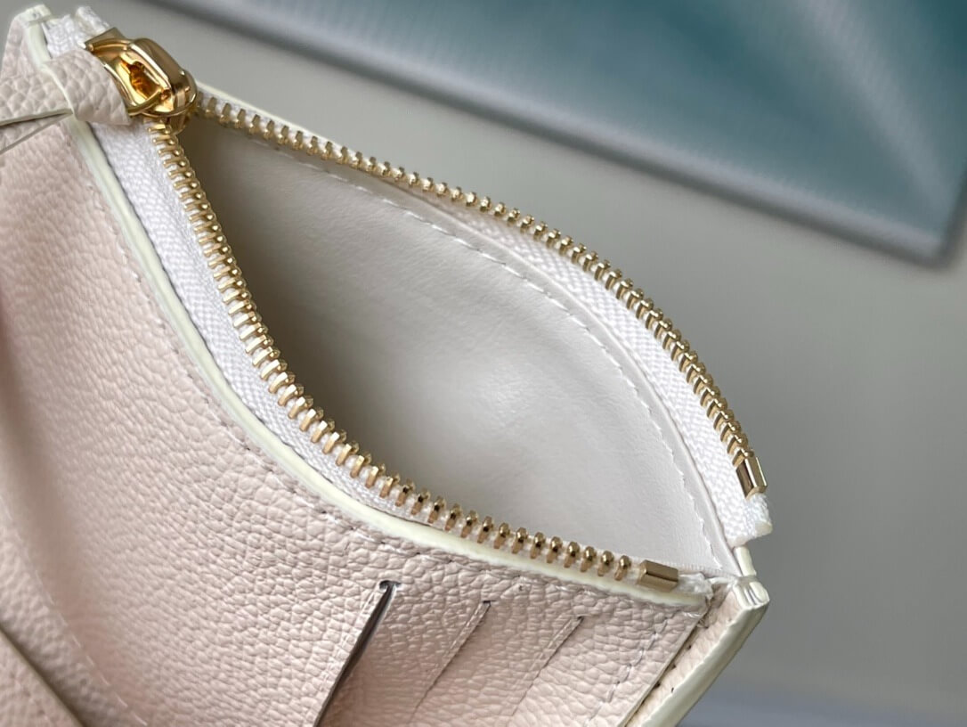 Louis Vuitton LV Monogram Empreinte Portefeuille Victorine Wallet M82062 Cream / Rose Trianon M81644 Trianon Pink / Cream - Image 4