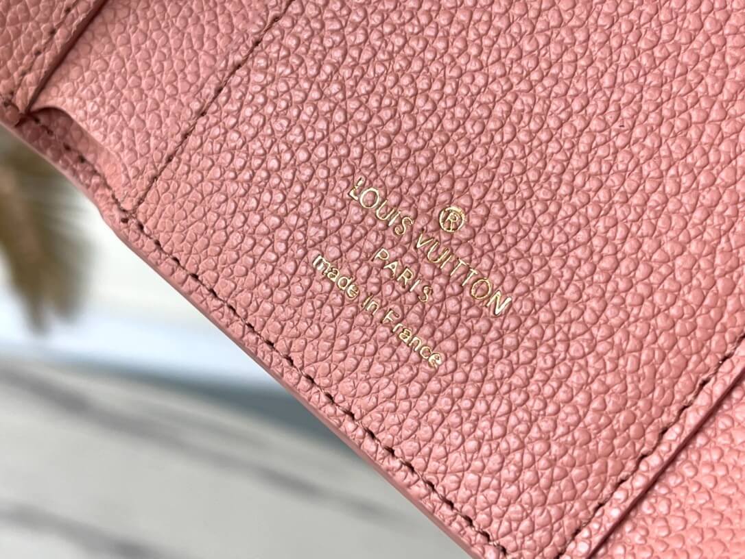 Louis Vuitton LV Monogram Empreinte Portefeuille Victorine Wallet M82062 Cream / Rose Trianon M81644 Trianon Pink / Cream - Image 15