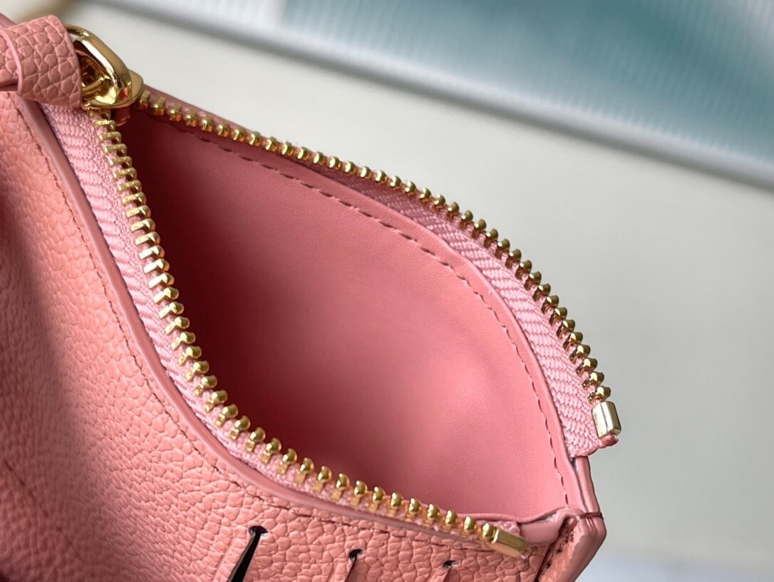 Louis Vuitton LV Monogram Empreinte Portefeuille Victorine Wallet M82062 Cream / Rose Trianon M81644 Trianon Pink / Cream - Image 13