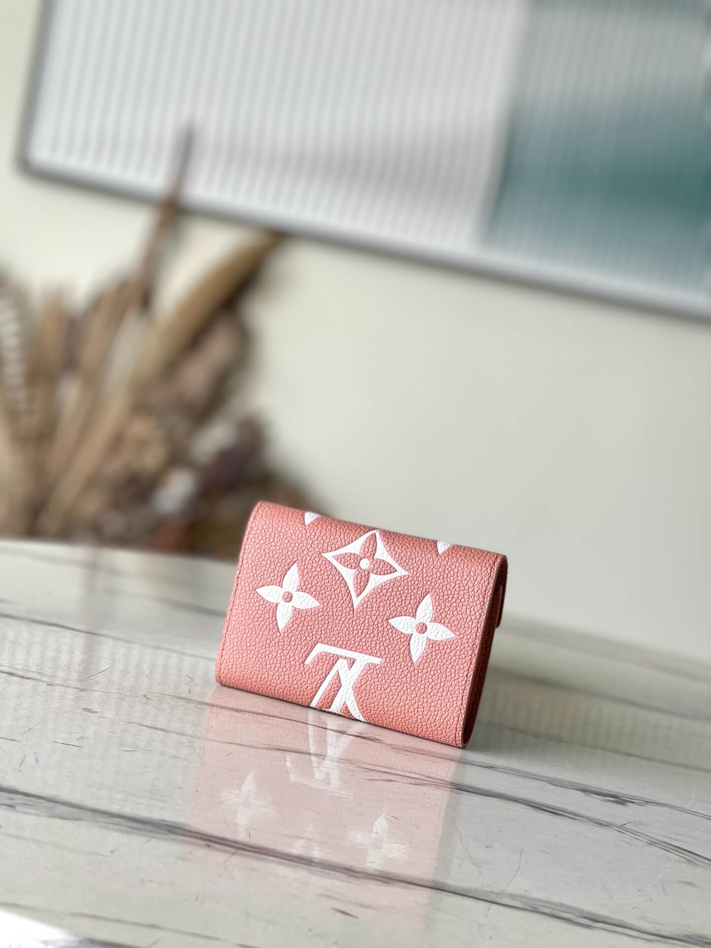 Louis Vuitton LV Monogram Empreinte Portefeuille Victorine Wallet M82062 Cream / Rose Trianon M81644 Trianon Pink / Cream - Image 11