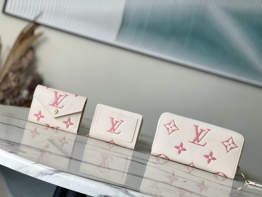 Louis Vuitton LV Monogram Unplant Portefeuille Claire M81927 Cream / Rose Trianon - Image 10