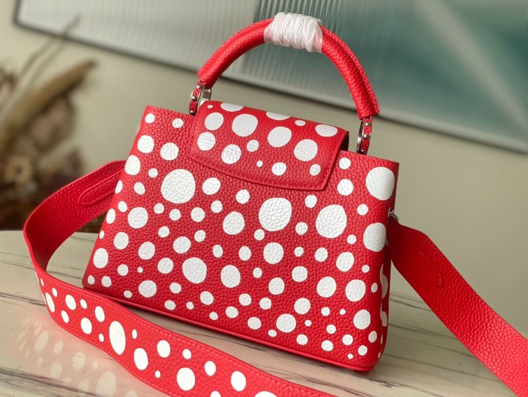 Louis Vuitton LV x YK Mini Capucines Handbag M21692 Red white Black White - Image 37