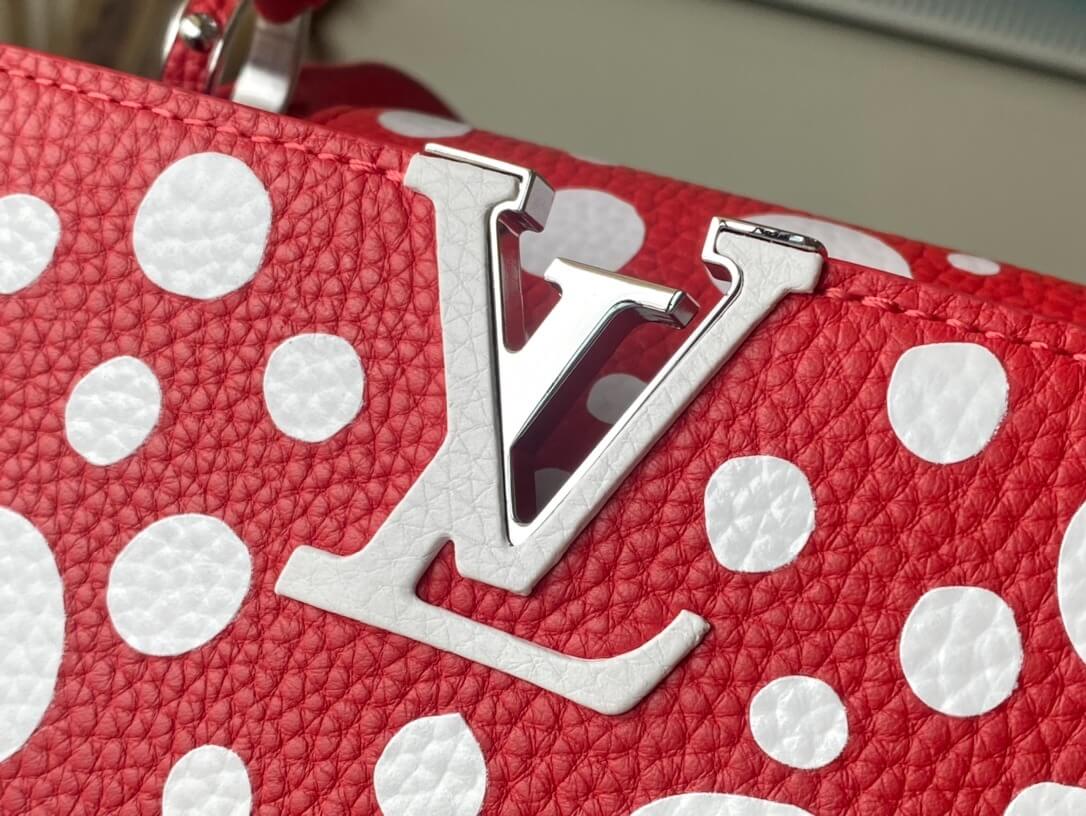 Louis Vuitton LV x YK Mini Capucines Handbag M21692 Red white Black White - Image 40