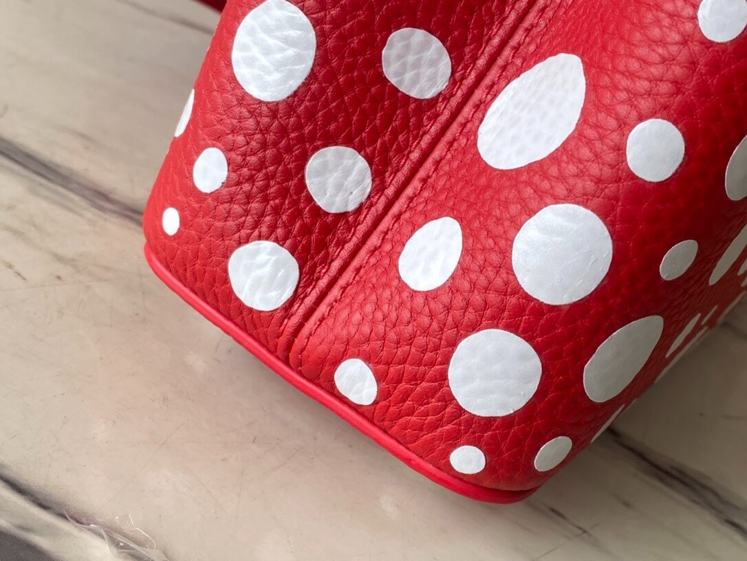 Louis Vuitton LV x YK Mini Capucines Handbag M21692 Red white Black White - Image 41