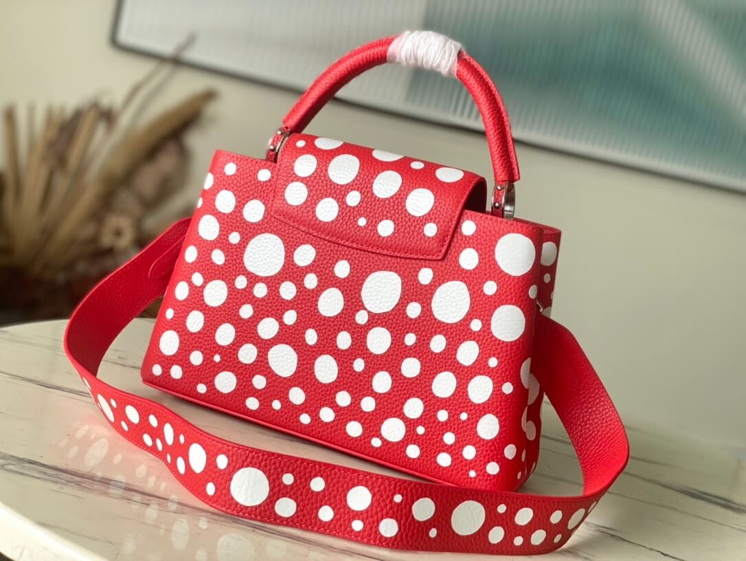 Louis Vuitton LV x YK Mini Capucines Handbag M21692 Red white Black White - Image 20