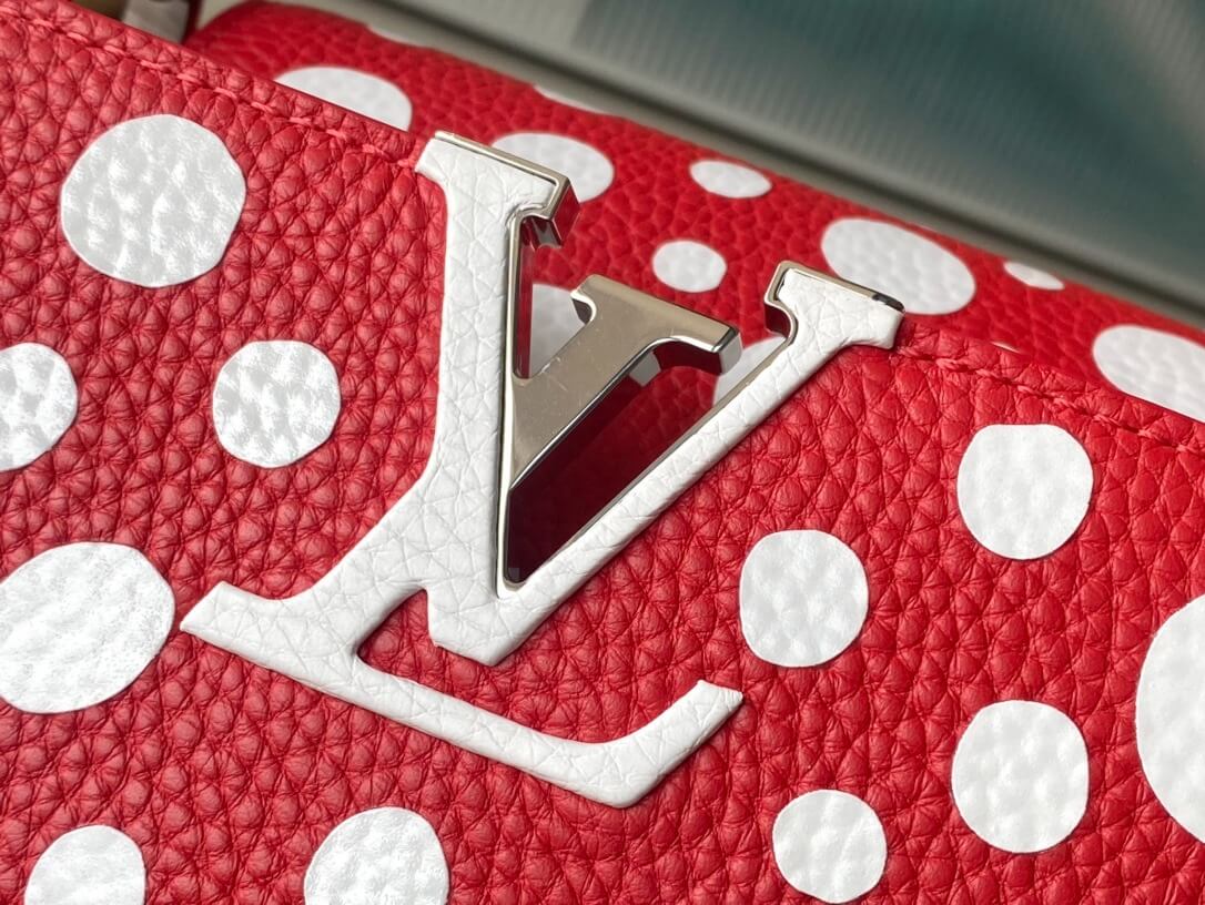 Louis Vuitton LV x YK Mini Capucines Handbag M21692 Red white Black White - Image 23