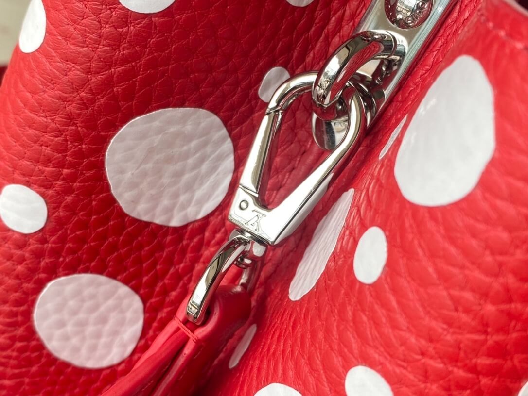 Louis Vuitton LV x YK Mini Capucines Handbag M21692 Red white Black White - Image 25