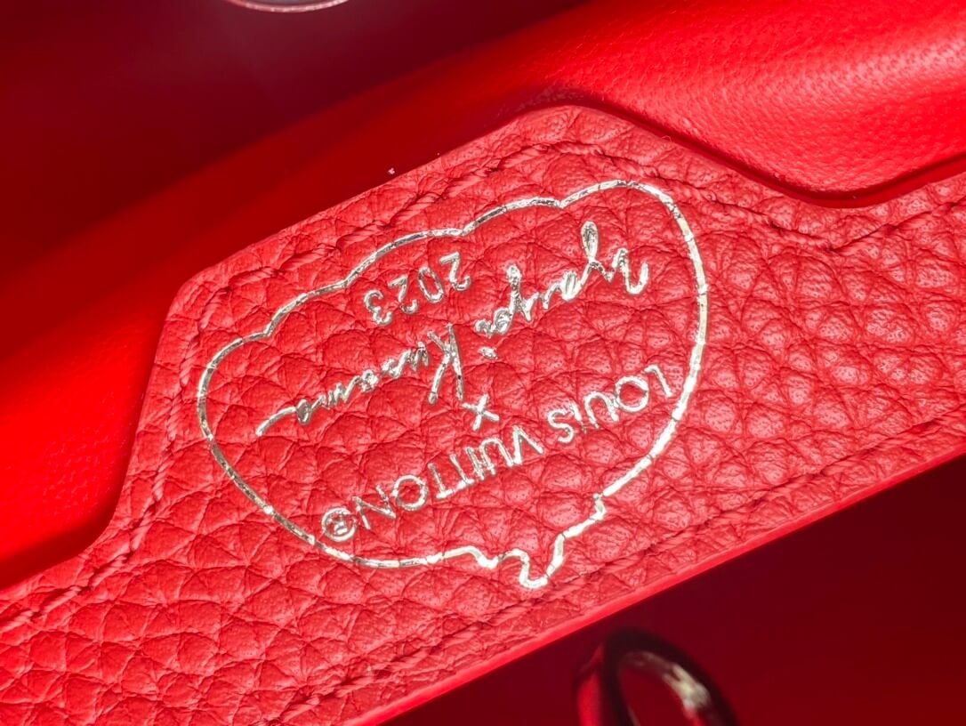Louis Vuitton LV x YK Mini Capucines Handbag M21692 Red white Black White - Image 22