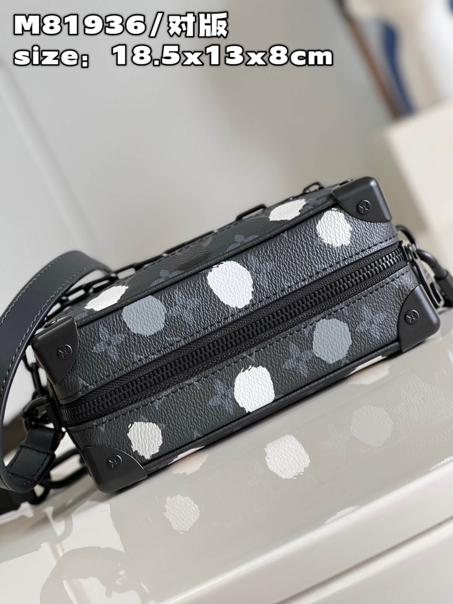 Louis Vuitton Monogram Eclipse LV x YK Mini Soft Trunk Bag M81936 Black - Image 7