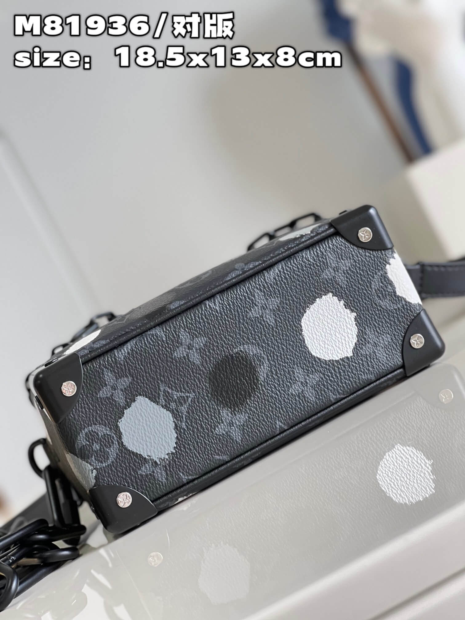 Louis Vuitton Monogram Eclipse LV x YK Mini Soft Trunk Bag M81936 Black - Image 8