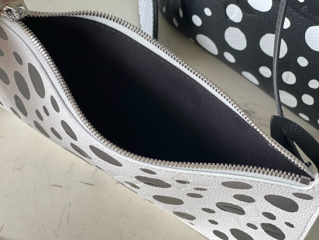 Louis Vuitton Monogram Empreinte LV x YK Neverfull MM Tote Handbag M46390 Black M46422 Red - Image 5