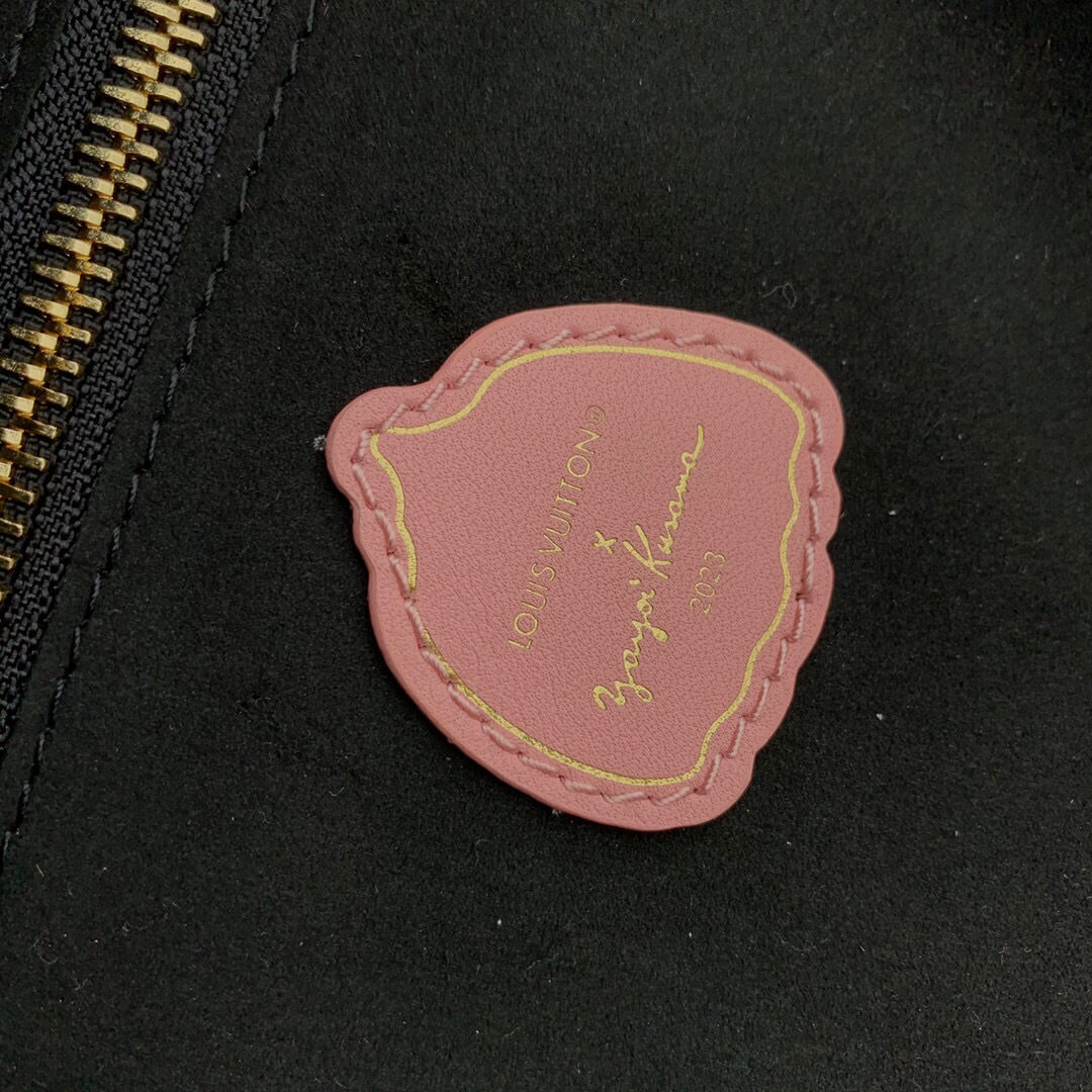 Louis Vuitton Monogram Empreinte LV x YK Sac Neverfull MM Shoulder HandBag M21733 Black Flower - White Cream Flower - Image 4