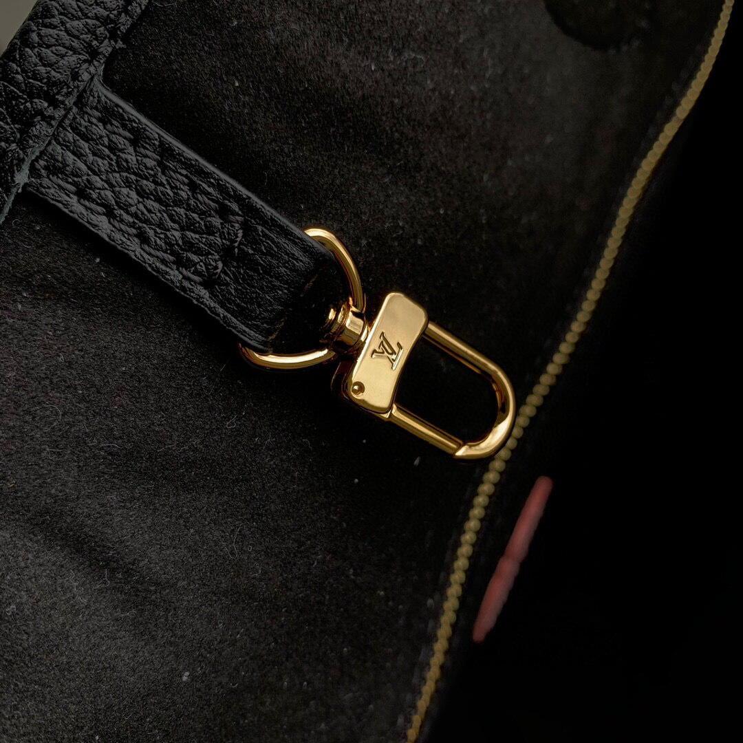 Louis Vuitton Monogram Empreinte LV x YK Sac Neverfull MM Shoulder HandBag M21733 Black Flower - White Cream Flower - Image 5