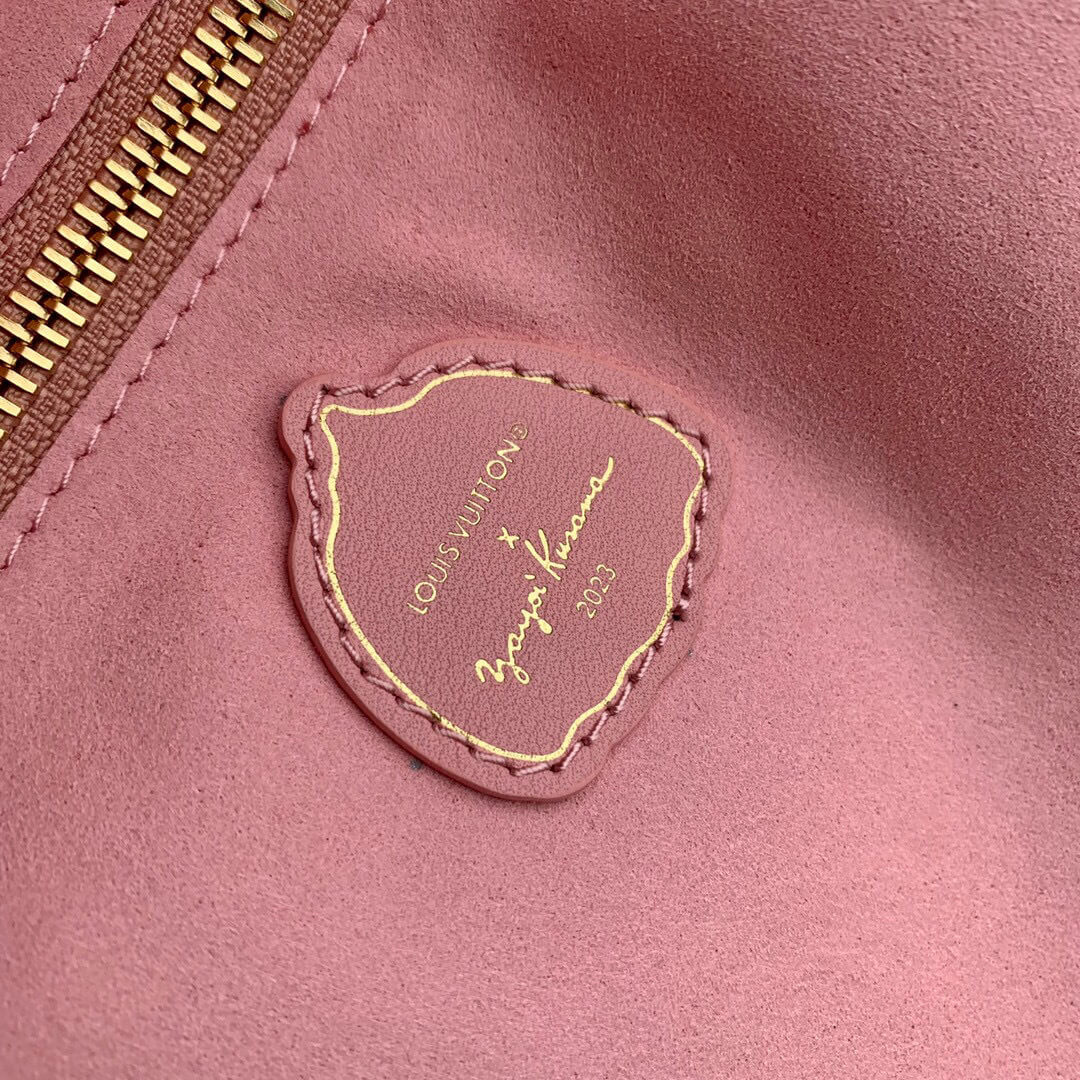 Louis Vuitton Monogram Empreinte LV x YK Sac Neverfull MM Shoulder HandBag M21733 Black Flower - White Cream Flower - Image 12