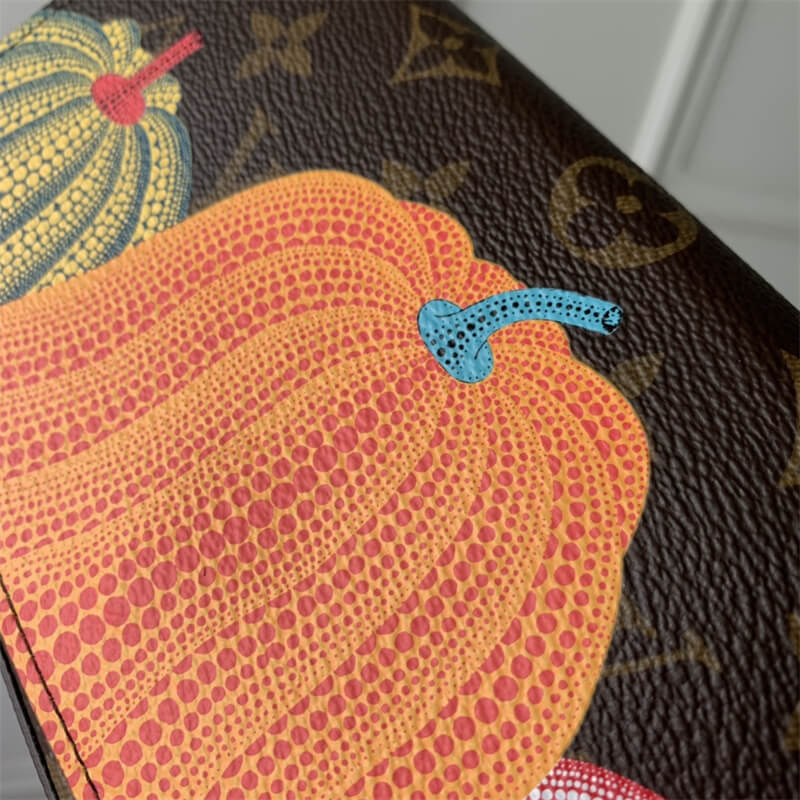 Louis Vuitton Monogram canvas Pumpkin LV x YK Pochette Felicie Handbag M82108 Brown / Purple - Image 7