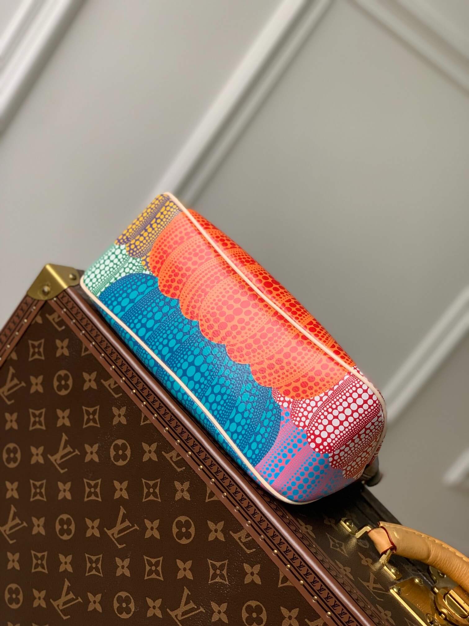 Louis Vuitton Monogram coated canvas LV x YK Boulogne Presbyopia Pumpkin Handbag M46470 Brown / Purple - Image 9