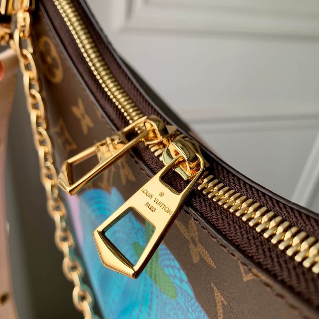 Louis Vuitton Monogram coated canvas LV x YK Boulogne Presbyopia Pumpkin Handbag M46470 Brown / Purple - Image 6