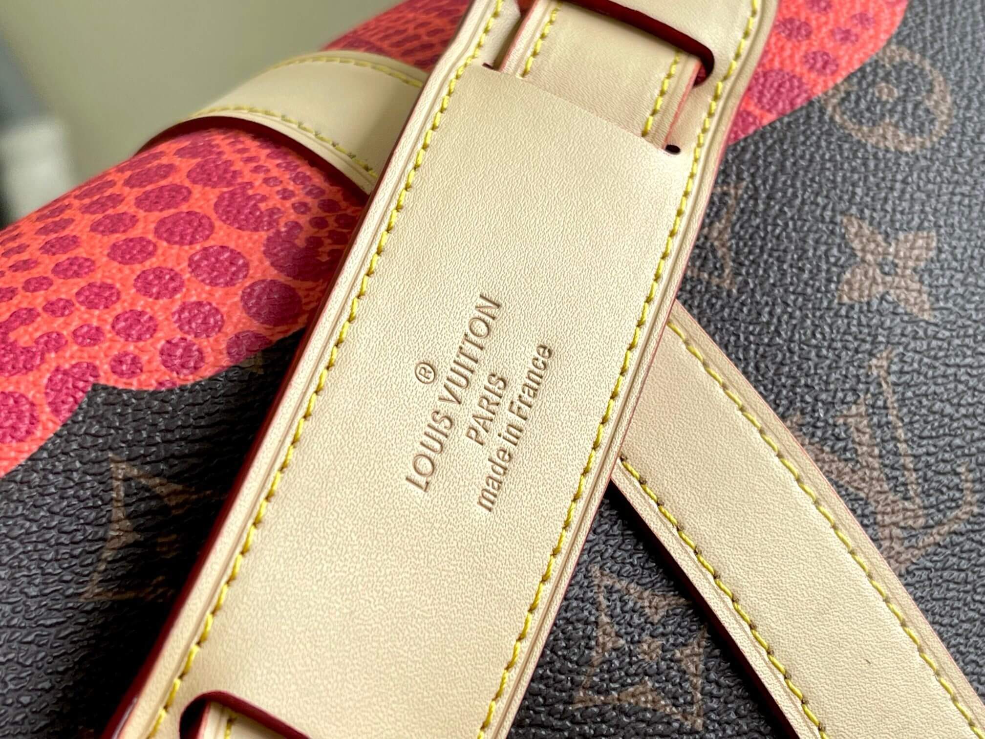 Louis Vuitton Monogram coated canvas LV x YK Keepall 45 Travel Bag Presbyopia Pumpkin M46471 Brown / Purple M46441 Black Flower - Image 6
