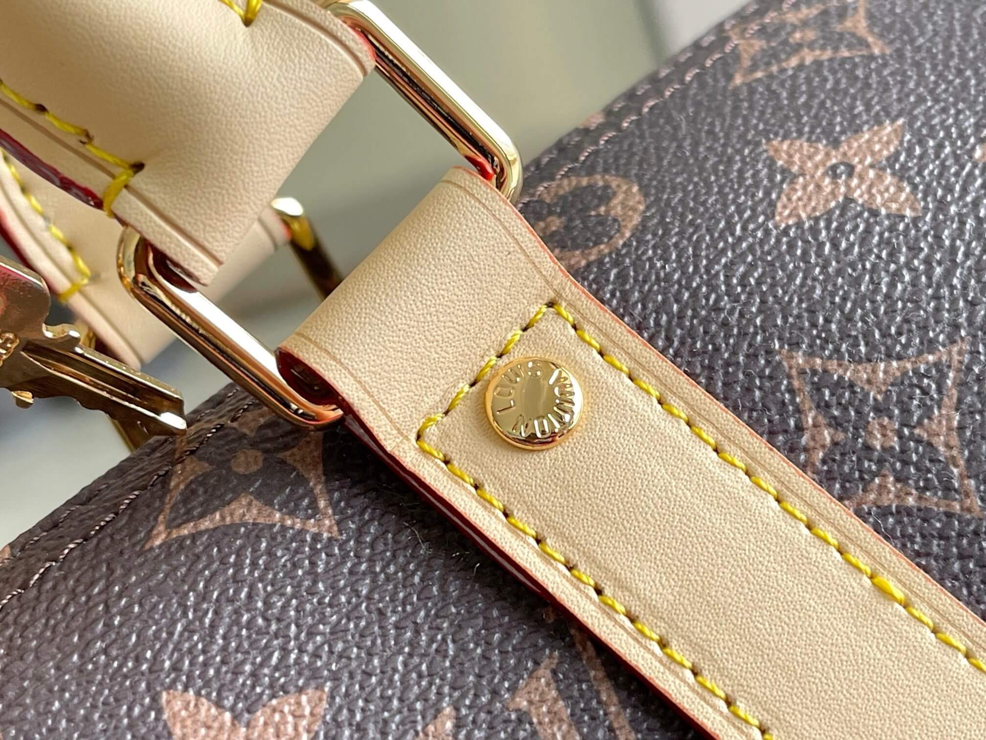 Louis Vuitton Monogram coated canvas LV x YK Keepall 45 Travel Bag Presbyopia Pumpkin M46471 Brown / Purple M46441 Black Flower - Image 7