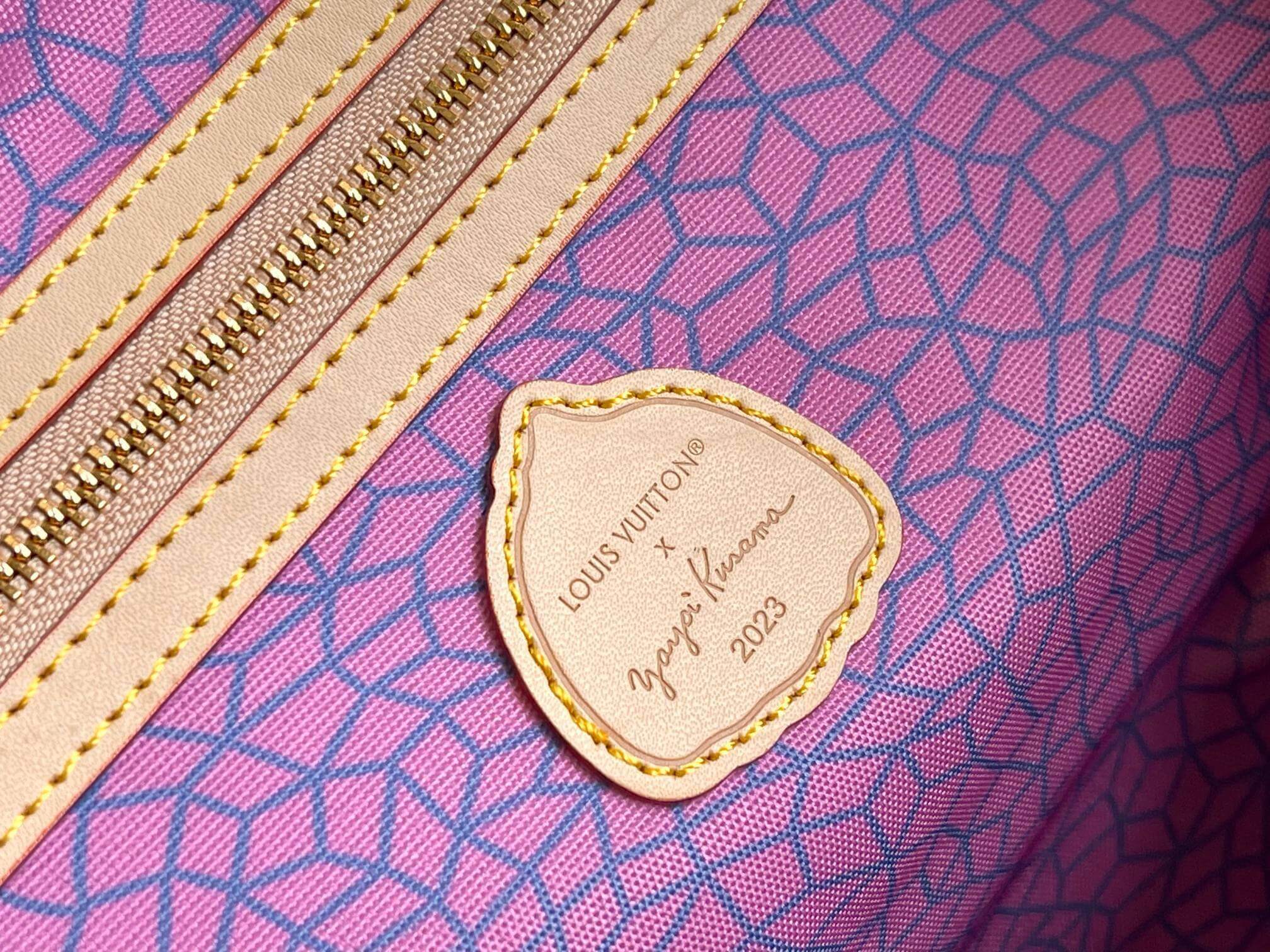 Louis Vuitton Monogram coated canvas LV x YK Keepall 45 Travel Bag Presbyopia Pumpkin M46471 Brown / Purple M46441 Black Flower - Image 5