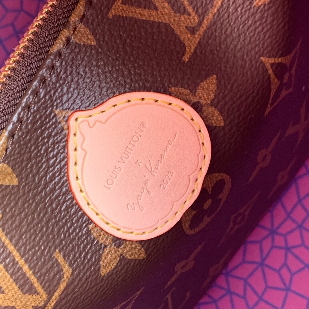 Louis Vuitton Monogram coated canvas LV x YK Néonoé MM Presbyopia Pumpkin Handbag M46473 Brown / Purple - Image 5