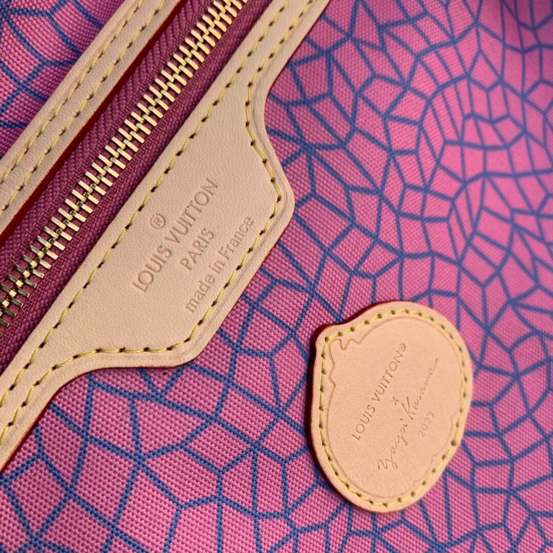 Louis Vuitton Monogram coated canvas LV x YK Neverfull MM Presbyopia Pumpkin Handbag M46468 Brown / Purple - Image 5