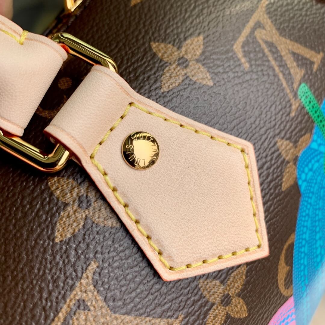 Louis Vuitton Monogram coated canvas LV x YK Speedy Bandoulière 20 Presbyopia Pumpkin Handbag M46469 Brown / Purple - Image 8