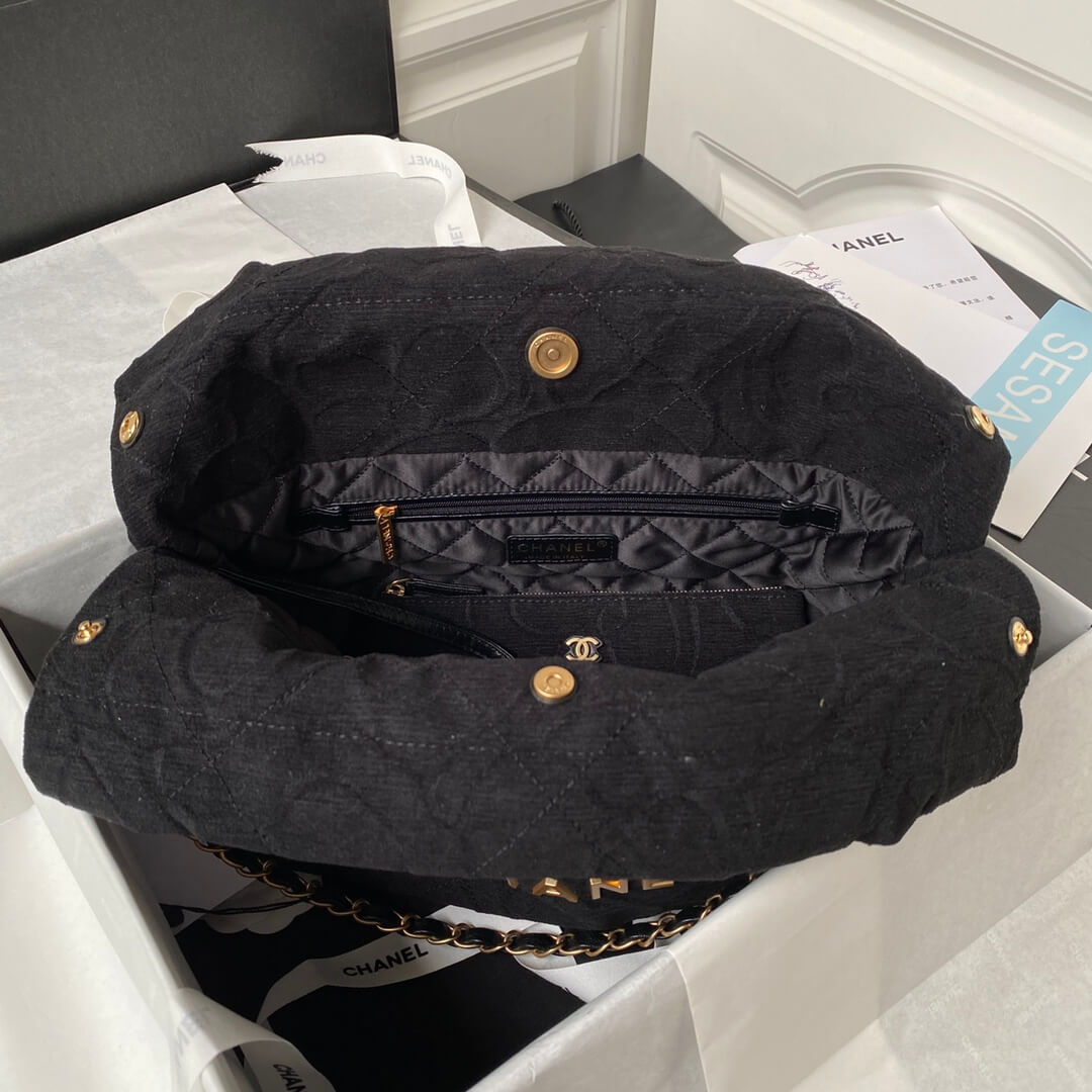 Chanel 22 Small - Medium Jacquard fabric Shopping Shoulder Handbag - Image 64