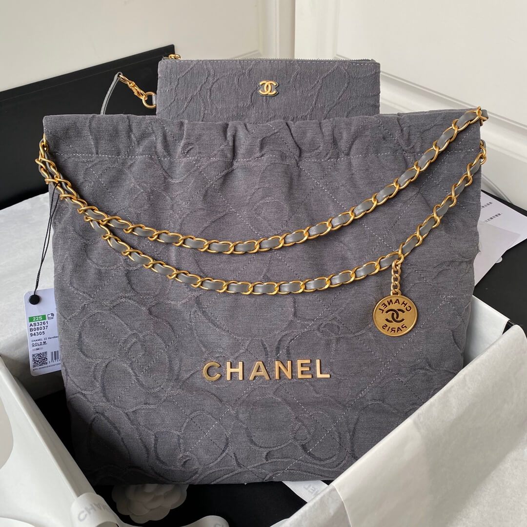 Chanel 22 Small - Medium Jacquard fabric Shopping Shoulder Handbag - Image 10